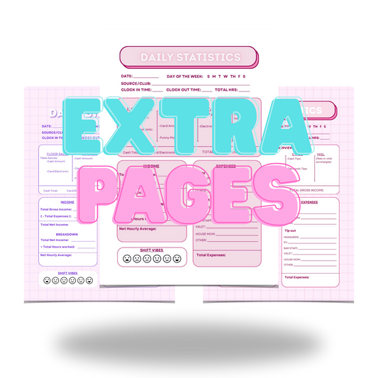 Daily Income Statistics Sheets (Digital Download)