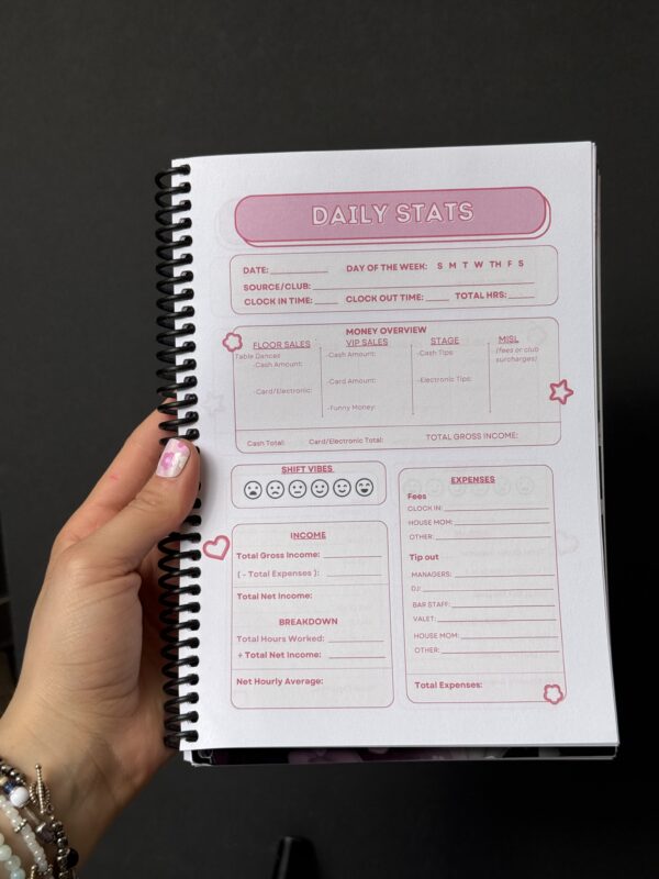 Dancer Club & Cash Tracker: The XL 6-Month Dancer Planner in Puss Pink 🩷 - Image 4