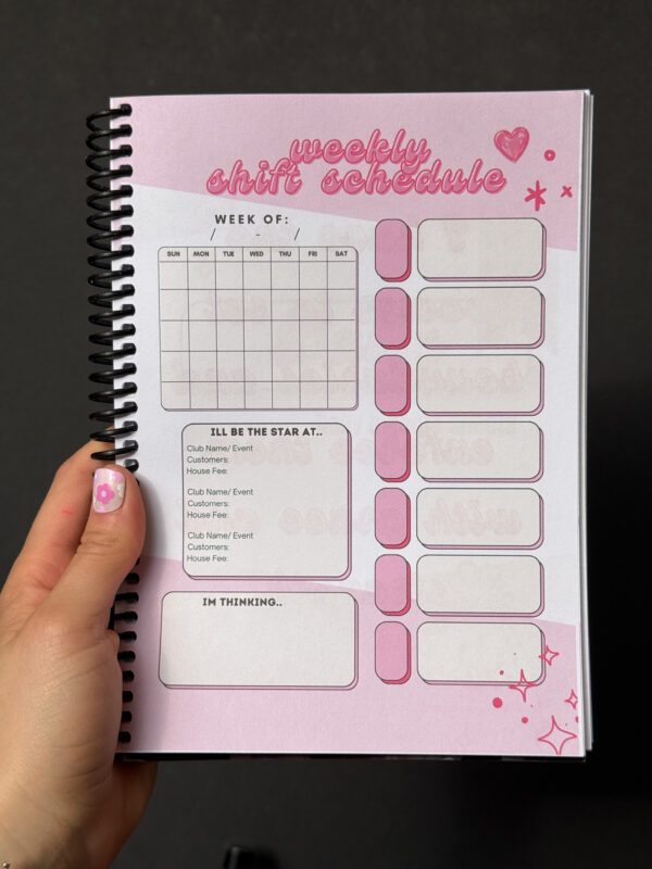 Dancer Club & Cash Tracker: The XL 6-Month Dancer Planner in Puss Pink 🩷 - Image 2